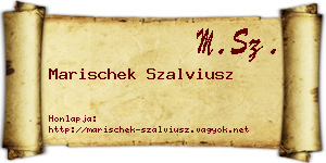 Marischek Szalviusz névjegykártya